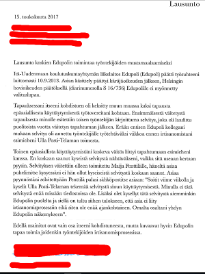 Lausunto mustamaalaamisesta