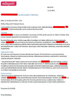 Harhaanjohtava muistio